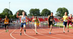 Max Everest  (Cambridge) wins the inter boys 100m hurdles